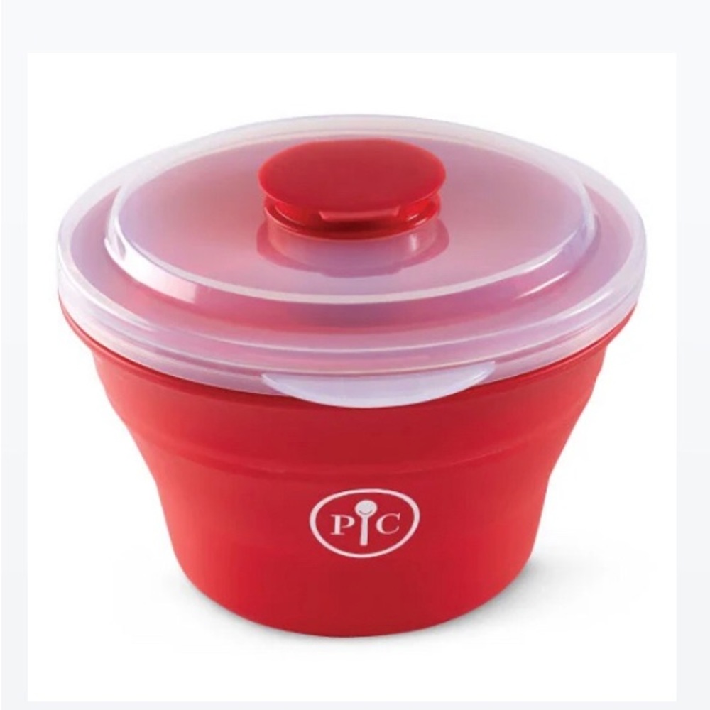 Pampered Chef Silicone Family Size Microwave Popcorn Popper